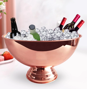 Seau à glace en cuivre martelé personnalisé pour bar et maison, 3L, refroidisseur à champagne et vin en métal, seaux à glace en cuivre - Product Image 3