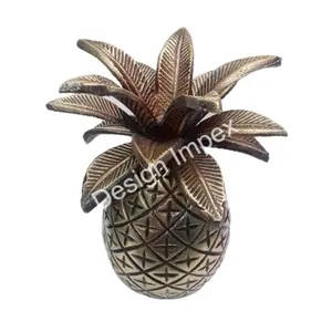 Objet décoratif d'ananas en bronze sur pied pour étagère et vitrine taille personnalisée disponible poids de papier d'ananas solide/accent