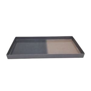 Plateaux rectangulaires en fer revêtus de poudre noire mate, ensemble de 2 plateaux de service de grande taille et plateaux décoratifs pour hôtel et Restaurant - Product Image 3
