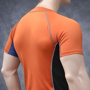 Camiseta Deportiva de Compresión para Hombre, Ajustada al Cuerpo, de Algodón y Elastano, para Gimnasio, Entrenamiento, Running, Ropa Deportiva de Alto Rendimiento, Venta al Por Mayor - Product Image 5