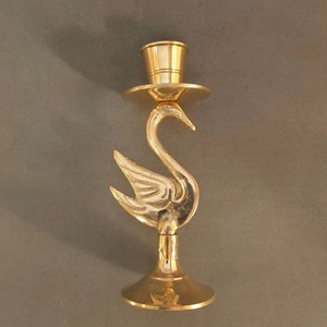 Designer Swan Shape Gold Metal <b>Candle</b> Stand Decorative Accent Suitable For Bedroom Decor For Warm And Cozy Ambience From India - Product Image 5