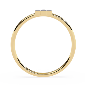 แหวนวงแหวนแบบซ้อนได้ประดับเพชรทรงบาแก็ตต์เพาะเลี้ยงในห้องปฏิบัติการ ทองคำแท้ 14k สำหรับงานหมั้น งานครบรอบแต่งงาน และงานแต่งงาน - Product Image 3