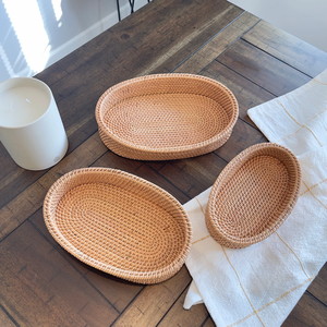 Trendy Multipurpose Water Hyacinth Rattan <b>Basket</b> <b>For</b> Kitchen And <b>Bathroom</b> <b>Storage</b> Eco Friendly Rattan <b>Baskets</b> With Stylish Woven - Product Image 1