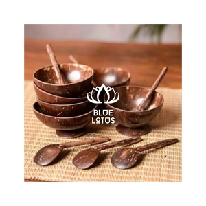 Bol de service en coque de noix de coco, finition lisse, pour servir des collations et présenter des repas, vaisselle réutilisable, vente en gros - Product Image 1