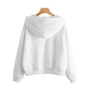 Sudadera de invierno de algodón 100% con forro de alta calidad para mujer, Sudadera con capucha, jersey con cremallera, informal, holgado, de gran tamaño - Product Image 2