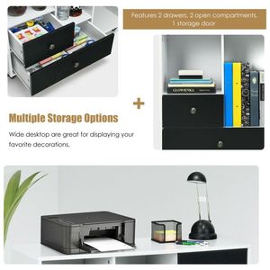 Armadietto mobile laterale a 2 cassetti per archiviazione - Product Image 5