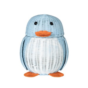 Cesta de ratán con forma de pingüino, cesta de almacenamiento hecha a mano, venta al por mayor, ecológica, hecha en Vietnam - Product Image 1