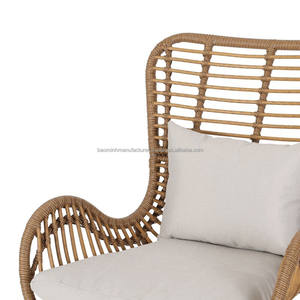 Silla de ratán Natural hecha a mano de estilo de diseño de mediados de siglo, patas de Metal, muebles únicos para el hogar para sala de estar, dormitorio, Vietnam directo - Product Image 5