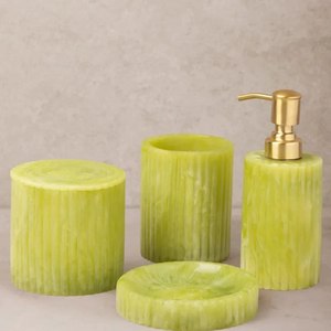 SCI PricBy Star Crafts India Customized Square Purple Resin <b>Toothbrush</b> <b>Holder</b> Four-piece Set Eco-Friendly Multifunctional - Product Image 3