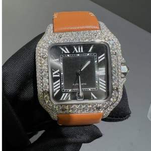 Reloj Digital de Alta Calidad con Diamantes Cultivados en Laboratorio, Caja Cuadrada de Aleación, Esfera de 40 mm, Estilo Ejecutivo, Cristal, Hip Hop - Product Image 6