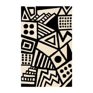 Alfombra Rectangular Geométrica de Polipropileno con Pelo Plano y Base Antideslizante de Goma para Sala de Estar, Decorativa, al Mejor Precio - Product Image 1