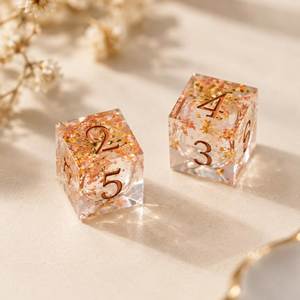 Juego de dados decorativos de resina coloridos para juegos de rol de mesa, clubes de juegos, fiestas, eventos y uso recreativo - Product Image 3