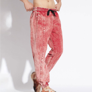 High Impact Custom Men Garment Washed Jogger Pants Heavyweight Cotton Fleece Streetwear Best Supplier OEM ODM Acid Wash <b>Trouser</b> - Product Image 4