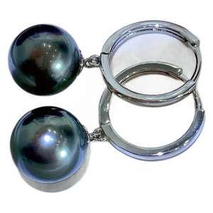 Pendientes de Perlas de Plata 925 Estilo Francés Retro para Mujer, un Par con Luz Intensa, Agua Dulce Natural, para Celebridades de Internet - Product Image 5