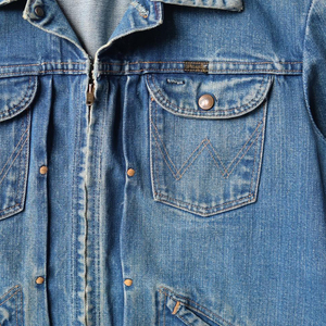 OEM Light Blue Cotton Vintage Washed Faded Effect Jacket for Men Zip-up Turn-Down Collar Jean jacket - Product Image 6