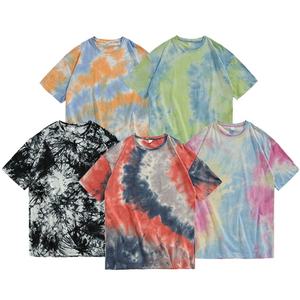 Holesale-camisetas multicolores de cuello redondo para hombre, ropa informal de hip hop de dos tonos, 100% algodón - Product Image 3