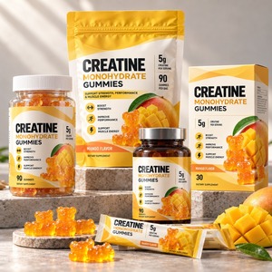 Gomitas de Creatina Monohidrato Personalizadas con Marca Privada OEM ODM, 5g, 90 Unidades en Bolsa, Sabor Mango, Suplemento Deportivo - Product Image 1
