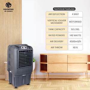 Meilleur refroidisseur d'air pour bureau BLAZE 40 LTR REFROIDISSEUR D'AIR avec corps en plastique robuste et moteur puissant pour une utilisation en chambre jour et nuit - Product Image 3