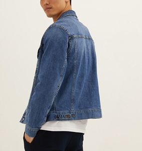 Top Quality 100% Cotton Jean Black <b>White</b> Contrast Luxury Design <b>Men</b> Denim <b>Jacket</b> Women Trucker Classic Denim <b>Jacket</b> for <b>Men</b> - Product Image 2