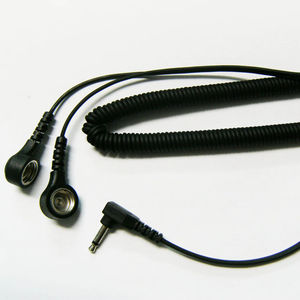 Cables de Tierra Dobles con Conductor de Cobre y Aislamiento de PU, Cables de Bobina ESD para Uso en la Industria Electrónica - Product Image 1