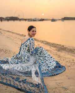 Ensemble de robe en coton imprimé, vêtements indiens et pakistanais, collection d'été, doux et respirant, tenue pour femmes en 3 pièces, à porter au quotidien - Product Image 3