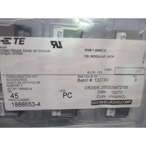 1 lot de 45 connecteurs E connectivity1888653-4 modulaires - Équipements et pièces semi-conductrices d'occasion fiables à l'échelle mondiale - Product Image 3