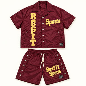 unisex nylon shirt <b>shorts</b> set <b>short</b> sleeve nylon set chenille embroidery two piece streetwear set button shirt <b>zip</b> <b>pocket</b> s - Product Image 1