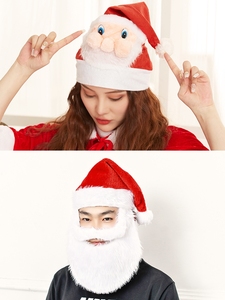 Santa Christmas Hat Christmas Party Santa Claus Hat with Soft Plush Material <b>White</b> Fur Edge and <b>Pom</b> <b>Pom</b> for Holiday Events - Product Image 1