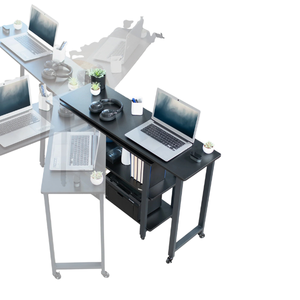 Trusted Furniture Factory Built Minimalist L-Shaped MDF Melamine <b>Workstation</b> with Foldable Feature Increases Office Productivity - Product Image 2