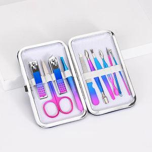 Anaaif Enterprises 7/10/12/15 Piece 1 Dazzle Double-Color Stainless Steel Professional Luxurious Manicure <b>Pedicure</b> <b>Set</b> for Adult - Product Image 6