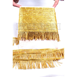 Frange à pampilles en fil d'or sur mesure, tailles de 2 cm à 8 cm, directement de l'usine, pour rideaux, vêtements et usage décoratif - Product Image 5