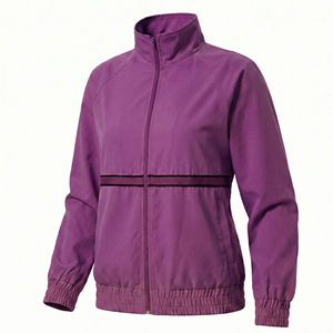 Chaqueta de uniforme médico deportiva con cremallera frontal, cuello alto y doble raya, personalizada con logo, para enfermeras, venta al por mayor - Product Image 6