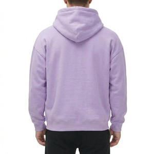 Sweat à capuche de luxe lavande 100% coton lavé, doux au toucher, molletonné, coupe classique, décontracté, mode urbaine, vêtement d'extérieur pour l'hiver - Product Image 2
