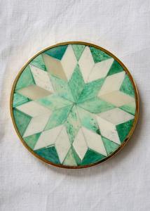 En gros, sous-verres et sous-verres à thé en os incrusté, sous-verres pour tasses et mugs aux couleurs optimales, accessoires dorés, style européen - Product Image 2