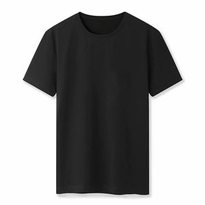 Bangladesh China Factory Price Custom Logo Embroidery 180g CVC <b>short</b>-<b>sleeved</b> round neck breathable <b>short</b>-<b>sleeved</b> T-<b>shirt</b> - Product Image 1