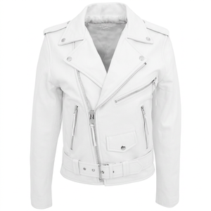 Women's White PU Leather Moto <b>Jacket</b> Full Sleeve Zipper Closure Turn-down Collar Autumn Solid Color <b>Biker</b> <b>Jacket</b> - Product Image 6