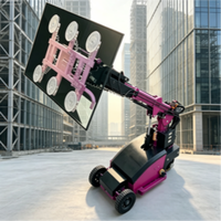 Robot de pose de vitres auto-propulsé à grands panneaux pour l'installation de vitrages dans les immeubles de bureaux
