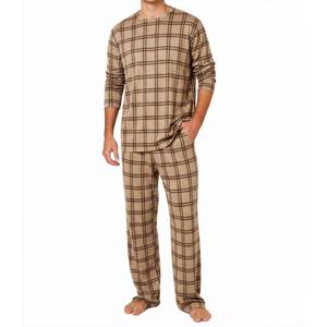 Pijamas a rayas para hombre, pijamas de noche para hombre, pantalones de dormir cómodos para hombre, ropa de dormir estampada OEM - Product Image 1