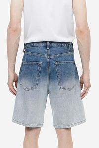 OEM Custom <b>Men</b> Embroidered <b>Patches</b> Straight Colored Distressed Streetwear High Hip Hop Jean <b>Shorts</b> Summer High Waist Button - Product Image 2