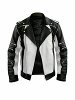 Veste en cuir Michael Jackson Pepsi |   Veste de motard en cuir noir pour homme |   Vente en gros personnalisée OEM