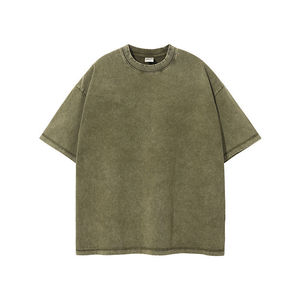 T-shirt Homme Décontracté à Prix Abordable, Coupe Ample, Effet Délavé à l'Acide, Respirant, Épaules Tombantes, 100% Coton, Col Rond, Designs Personnalisés 2026 - Product Image 5