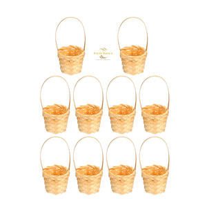 Eco Friendly Bamboo Basket Mini Natural Handmade Decorative Basket for Bulk Wholesale Buyers - Product Image 5