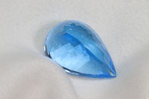 Topaze bleue suisse attrayante - Pierre précieuse facettée en forme de poire, 8x6mm, authentique, pour la création de bijoux - Product Image 6