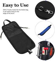 Oxford Fabric Durable Crossbody Bag with Zipper Closure and Padded Shoulder Strap for Drum Storage