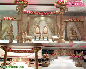 Mandap DE BODA especial para eventos, decoración de lujo para Gujarati - Product Image 6