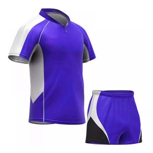 Uniformes de Rugby para Hombre 100% Poliéster, Personalizados con Transferencia de Calor, Manga Corta, Secado Rápido, Uniforme de Equipo - Product Image 1