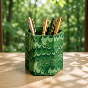 Organizador de Escritorio Creativo Multiusos, Apilable y Plegable, Hecho a Mano con Papel Clásico SHAHALAM, Contenedor de Almacenamiento para Mesa, Hogar y Oficina - Product Image 5