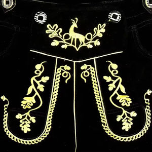 Vente en gros OEM de Lederhosen bavarois pour hommes, shorts traditionnels allemands pour l'Oktoberfest, en cuir véritable - Product Image 4