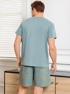 MEN/WOMEN Luxury Summer Plus Size Couple Style Short Sleeve Short Shorts Pockets Solid Color Top Shorts Set Bangladesh - Product Image 4