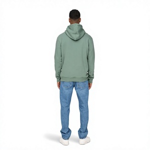 Sweat-shirt à capuche décontracté pour homme, uni, à manches longues, avec poche avant - Product Image 3